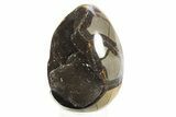 Septarian Dragon Egg Geode - Black Crystals #304612-2